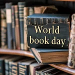 People browsing through shelves of books at a bookstore during World Book Day promotions.