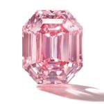 The Pink Legacy, an 18.96-carat pink diamond, setting auction records.