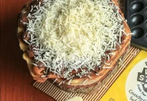 Waffle coklat keju