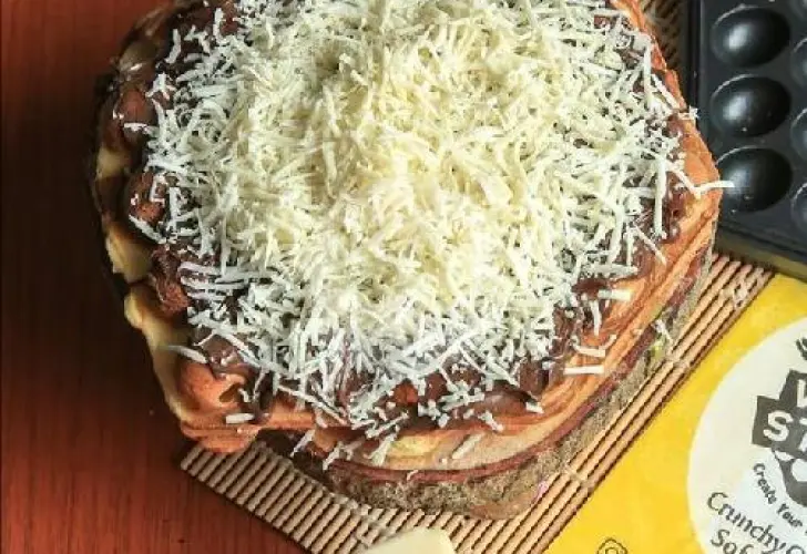 Waffle coklat keju